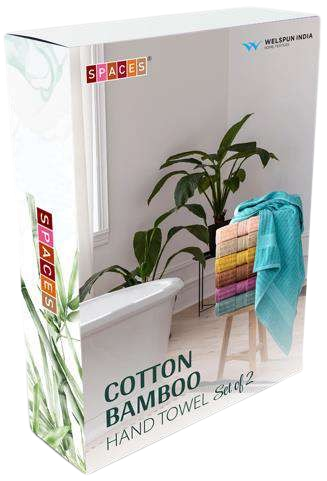 Cotton Bamboo Hand Towel Set of Two