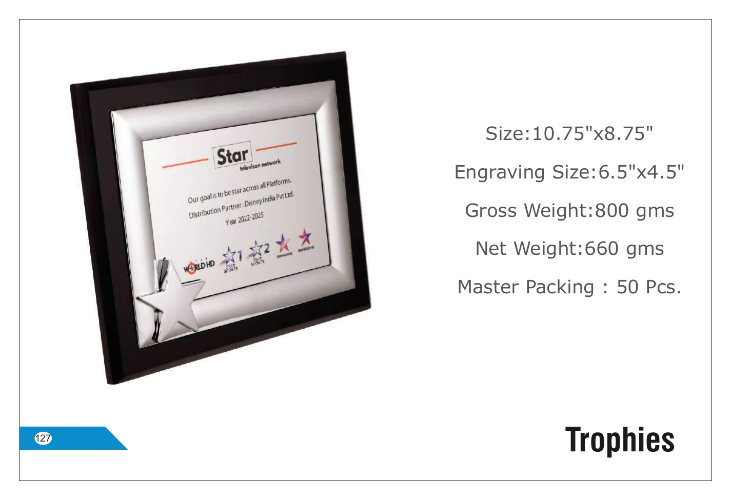Large Rectangular Recognition Trophy - Personalized Engraving
